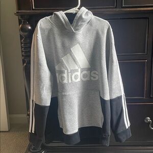 adidas Gray and Black Kids Hoodie